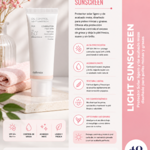 oil control light sunscreen spf50+ pa++++ 40ml celimax