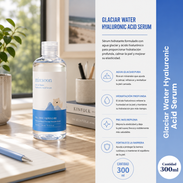 mixsoon glaciar water hyaluronic acid serum 300ml