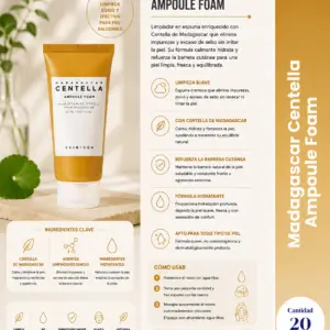 limpiador de centella ampoule foam 20 ml skin1004