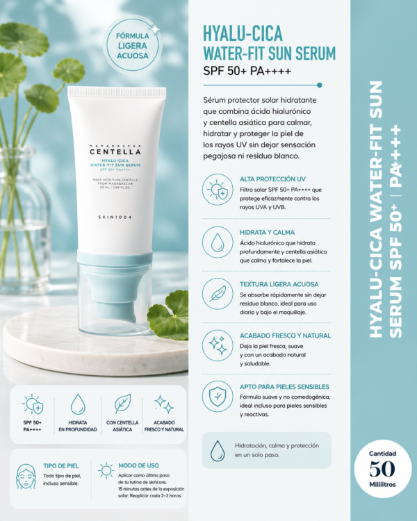 madagascar centella hyalu cica water fit sun serum 50ml
