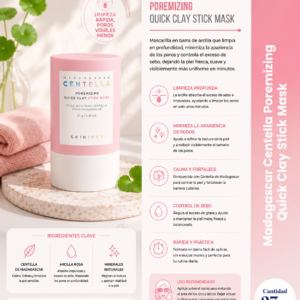 madagascar centella poremizing clay stick mask 27gr skin1004