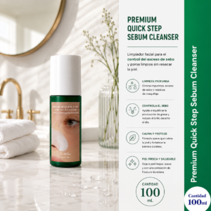 premium quick step serum cleanser 100ml – limpiador facial para piel grasa y control de sebo